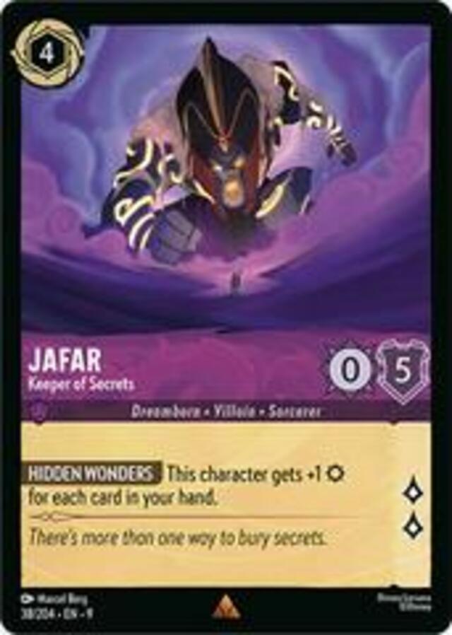 Disney Lorcana: Fabled RARE Jafar - Keeper Of Secrets #38/204