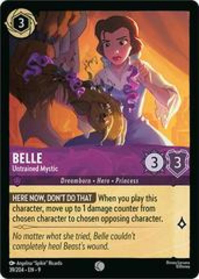 Disney Lorcana: Fabled COMMON Belle - Untrained Mystic #39/204