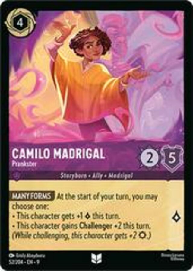 Disney Lorcana: Fabled UNCOMMON Camilo Madrigal - Prankster #52/204