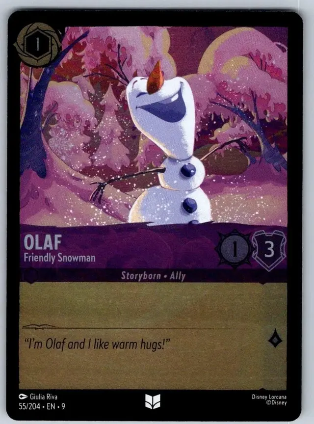 Disney Lorcana: Fabled UNCOMMON FOIL Olaf - Friendly Snowman #55/204