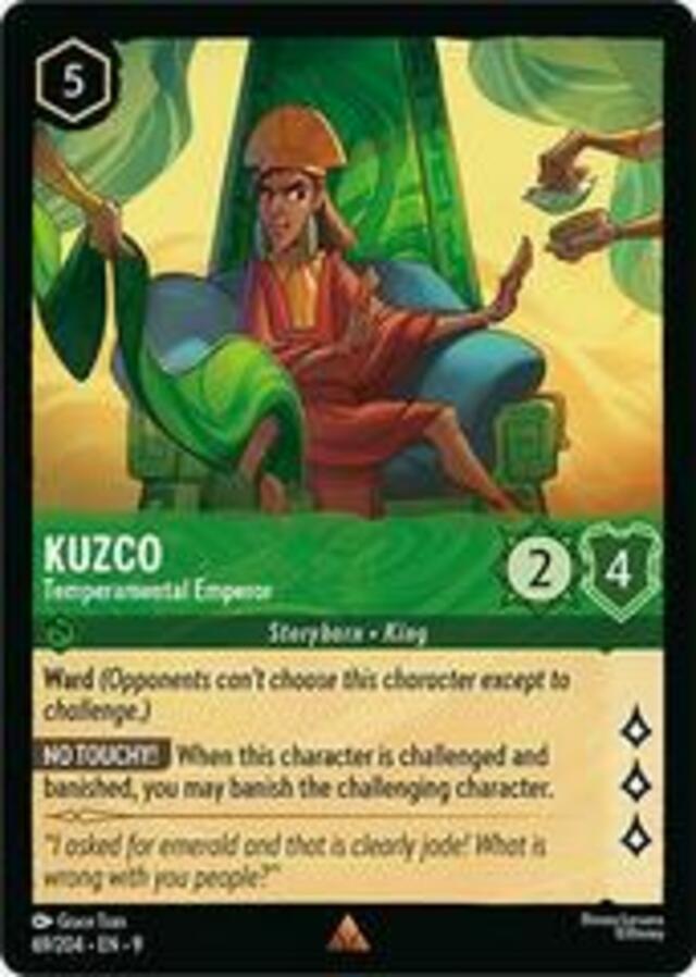 Disney Lorcana: Fabled RARE Kuzco - Temperamental Emperor #69/204