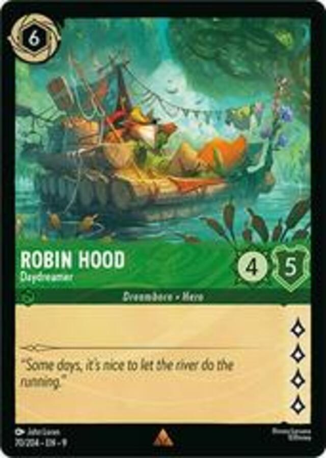 Disney Lorcana: Fabled RARE Robin Hood - Daydreamer #70/204