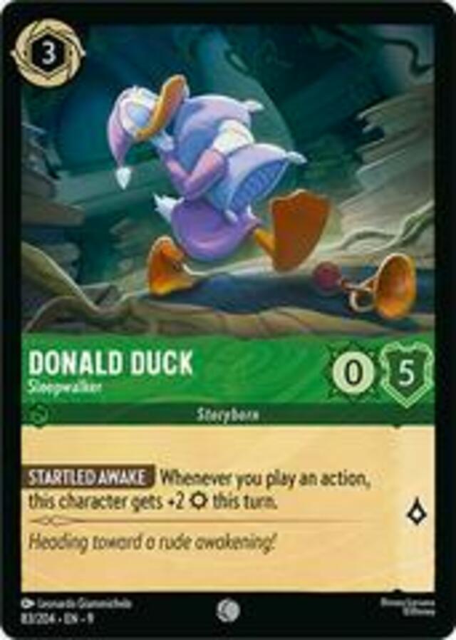 Disney Lorcana: Fabled COMMON Donald Duck - Sleepwalker #83/204