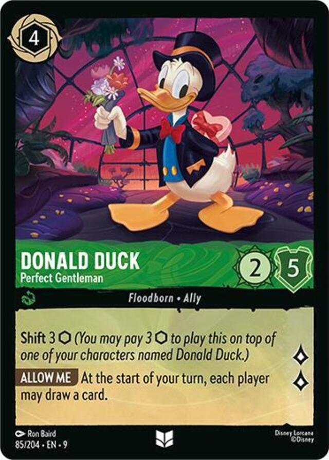 Disney Lorcana: Fabled UNCOMMON Donald Duck - Perfect Gentleman #85/204
