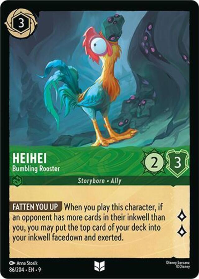 Disney Lorcana: Fabled UNCOMMON Heihei - Bumbling Rooster #86/204