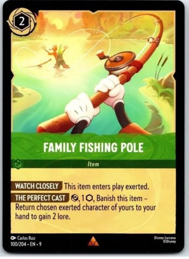 Disney Lorcana: Fabled RARE FOIL Family Fishing Pole #100/204