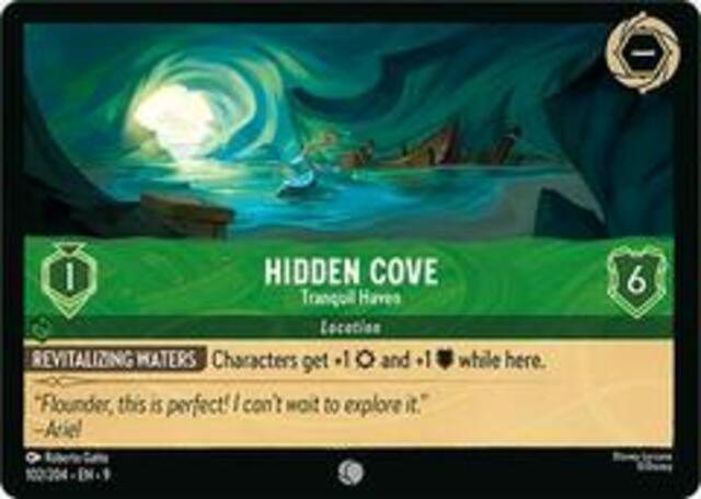 Disney Lorcana: Fabled COMMON FOIL Hidden Cove - Tranquil Haven #102/204