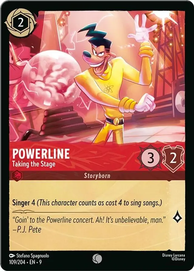 Disney Lorcana: Fabled COMMON FOIL Powerline - Taking The Stage #109/204