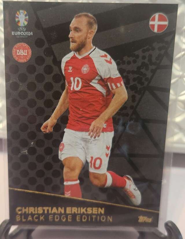 Christian Eriksen #BE2 2024 Topps Match Attax UEFA EURO Black Edge