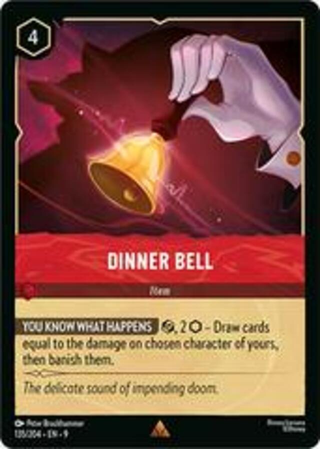 Disney Lorcana: Fabled RARE Dinner Bell #135/204