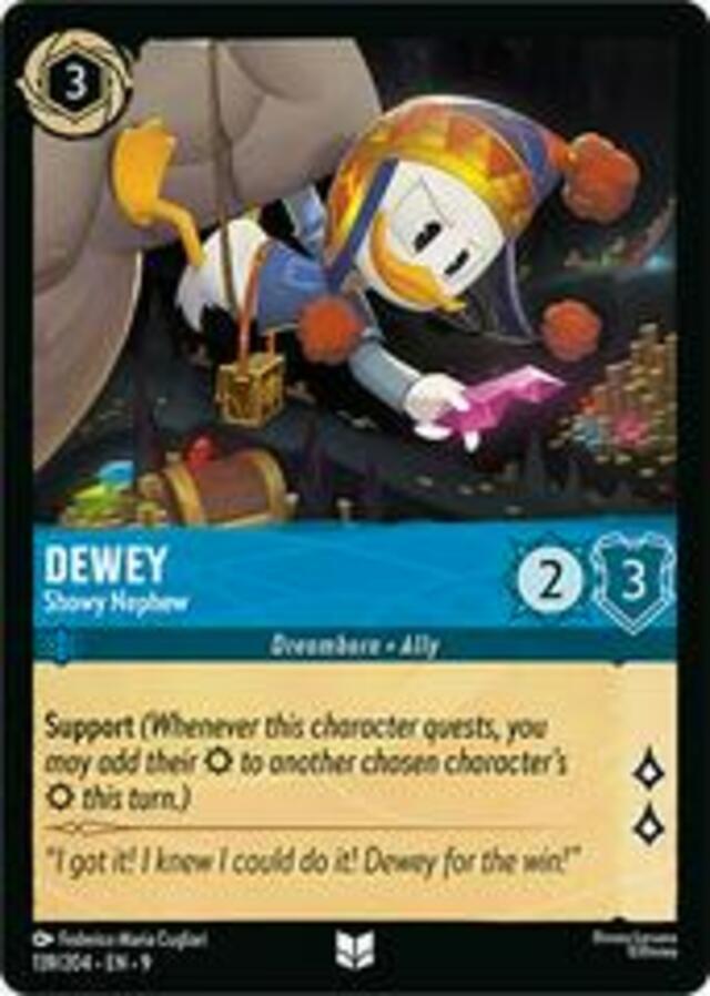 Disney Lorcana: Fabled UNCOMMON Dewey - Showy Nephew #139/204