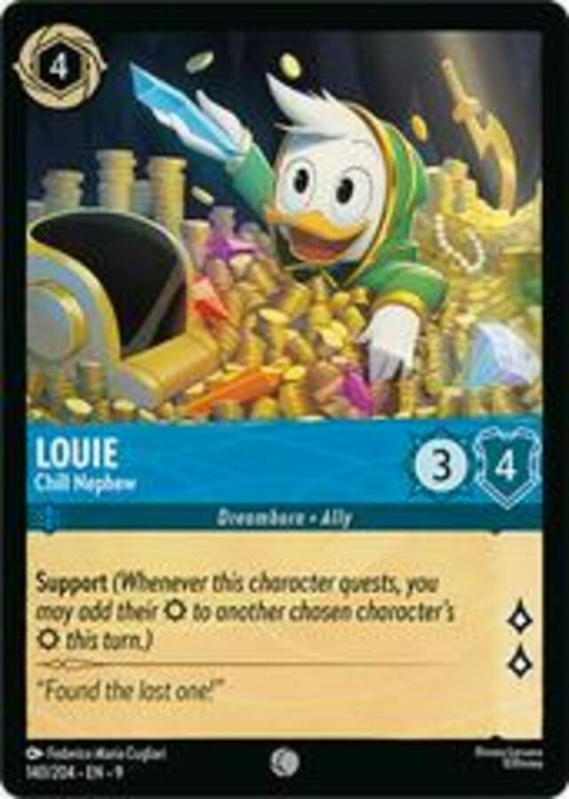 Disney Lorcana: Fabled COMMON Louie - Chill Nephew #140/204