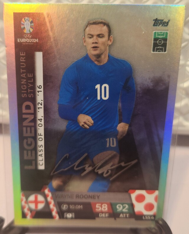 Wayne Rooney #LSS6 2024 Topps Match Attax UEFA EURO Legend Signature Style