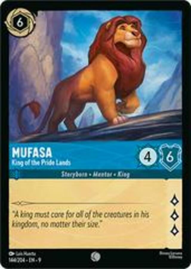 Disney Lorcana: Fabled COMMON Mufasa - King Of The Pride Lands #144/204