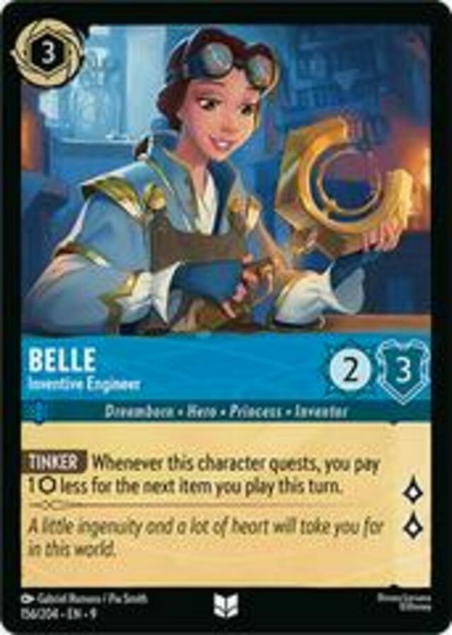 Disney Lorcana: Fabled UNCOMMON Belle - Inventive Engineer #156/204