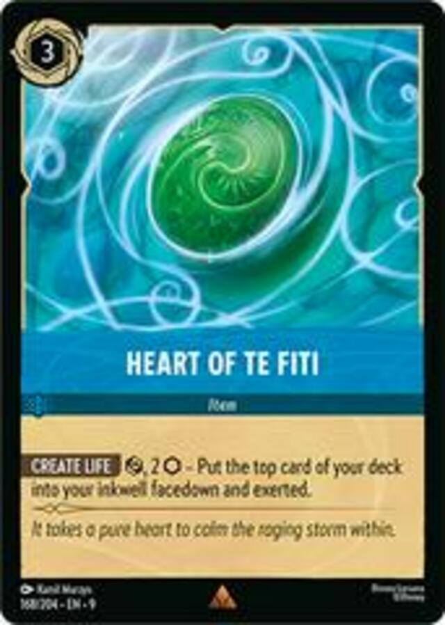 Disney Lorcana: Fabled RARE Heart Of Te Fiti #168/204