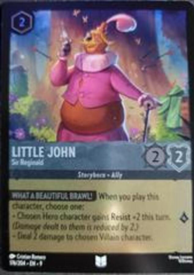Disney Lorcana: Fabled UNCOMMON FOIL Little John - Sir Reginald #176/204