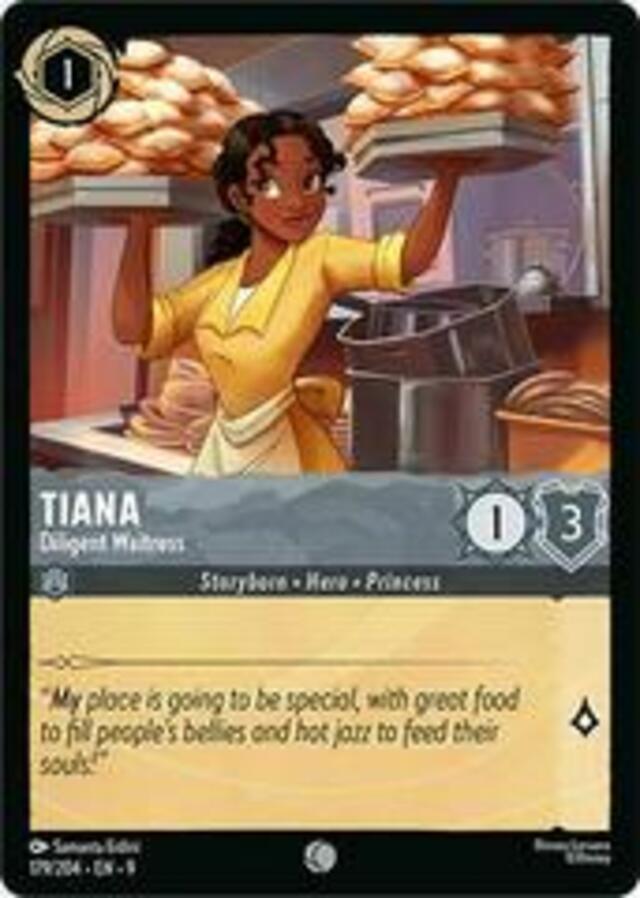Disney Lorcana: Fabled COMMON FOIL Tiana - Diligent Waitress #179/204