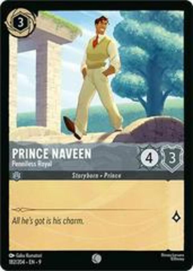 Disney Lorcana: Fabled COMMON FOIL Prince Naveen - Penniless Royal #182/204