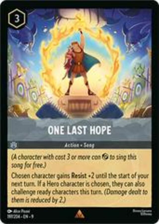 Disney Lorcana: Fabled RARE One Last Hope #197/204