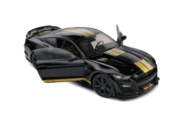 Ford Mustang Shelby GT500-H 2023 Black w/ Gold Stripes 1/18 Solido