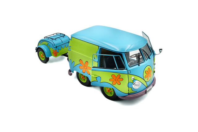 VW Cool Combi 2024 Flower Power Blue Green & Orange Scooby Doo Inspired Theme 1/18 Solido