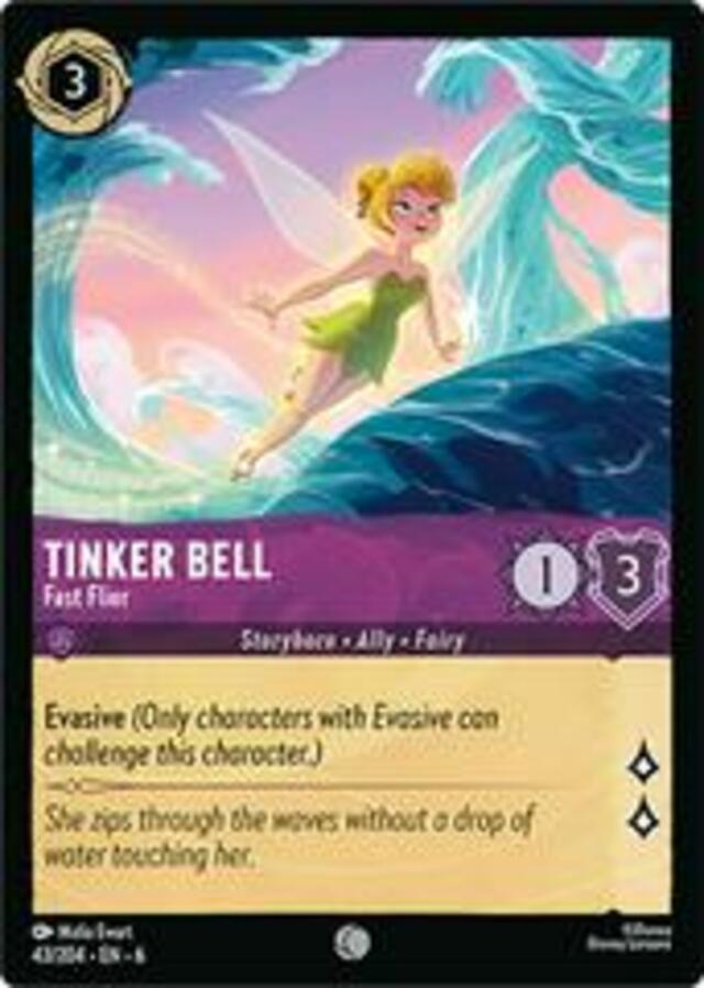 Disney Lorcana: Azurite Sea COMMON Tinker Bell - Fast Flier #43/204