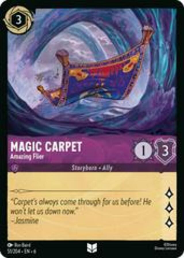 Disney Lorcana: Azurite Sea UNCOMMON Magic Carpet - Amazing Flier #51/204