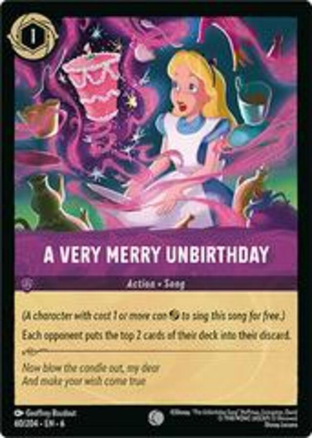 Disney Lorcana: Azurite Sea COMMON A Very Merry Unbirthday #60/204