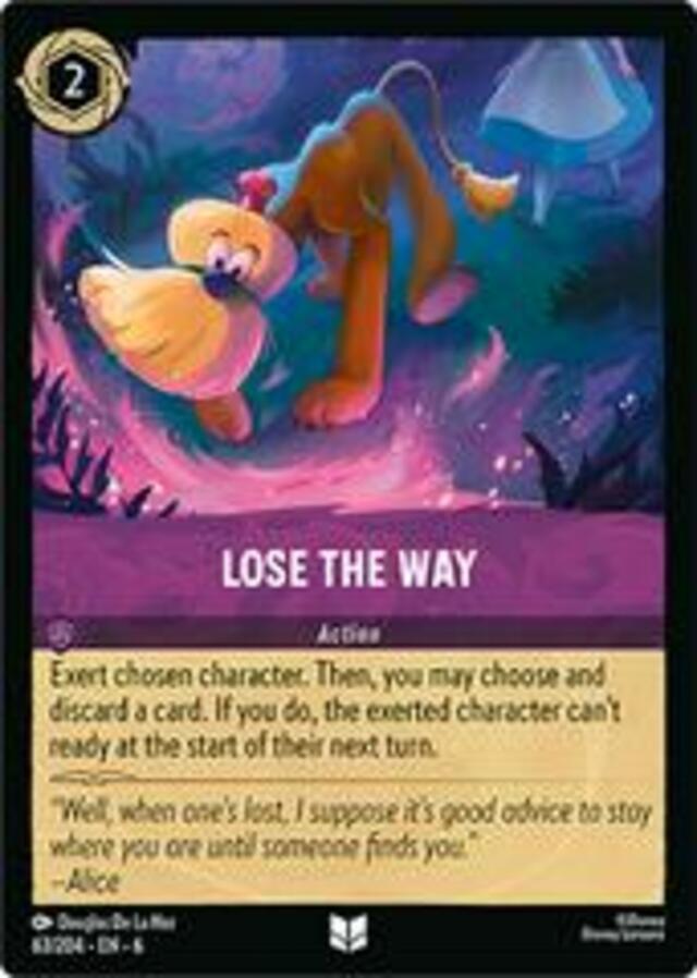 Disney Lorcana: Azurite Sea UNCOMMON Lose The Way #63/204