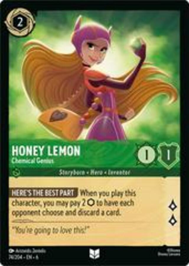 Disney Lorcana: Azurite Sea UNCOMMON Honey Lemon - Chemical Genius #74/204