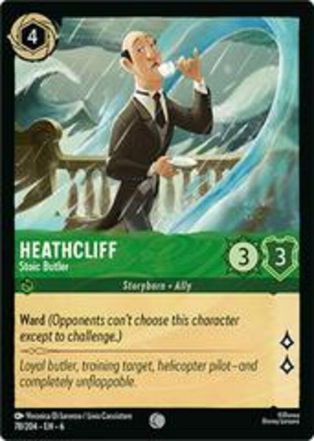 Disney Lorcana: Azurite Sea COMMON Heathcliff - Stoic Butler #78/204