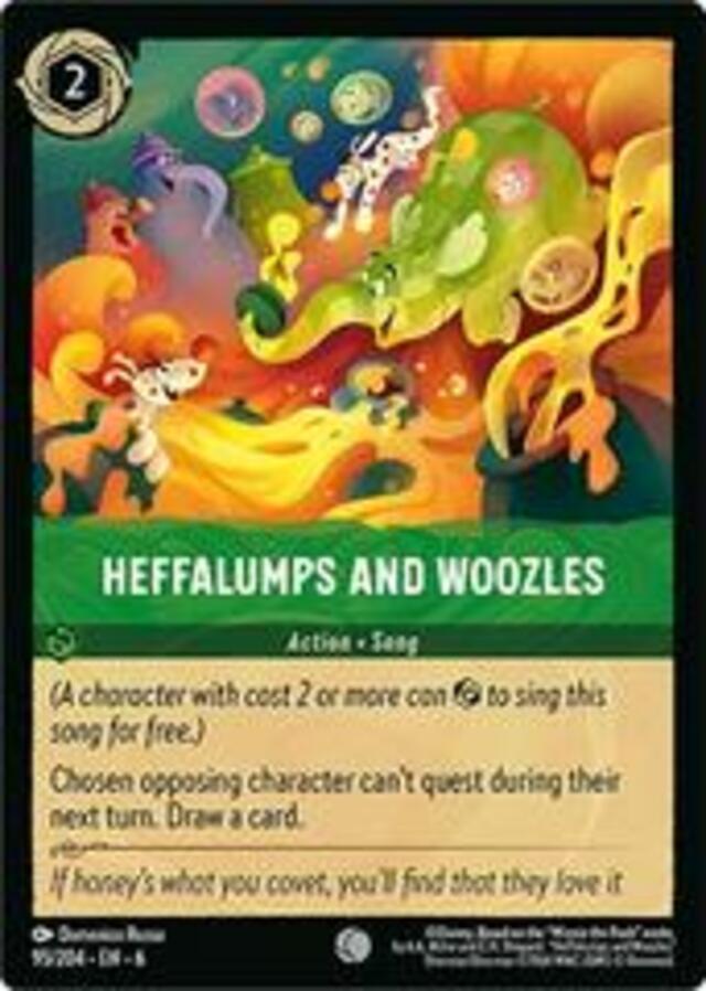 Disney Lorcana: Azurite Sea COMMON Heffalumps And Woozles #95/204