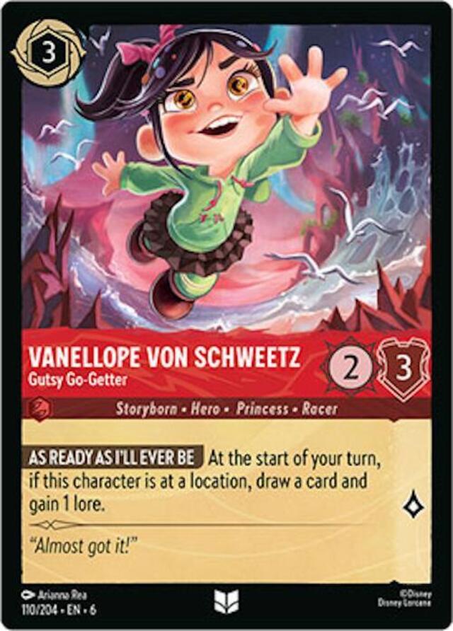 Disney Lorcana: Azurite Sea UNCOMMON Vanellope Von Schweetz - Gutsy Go Getter #110/204