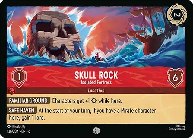 Disney Lorcana: Azurite Sea COMMON Skull Rock - Isolated Fortress #136/204