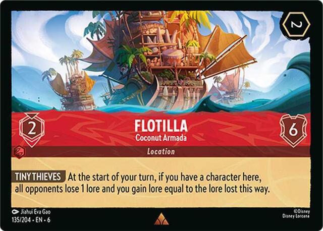 Disney Lorcana: Azurite Sea RARE Flotilla - Coconut Armada #135/204
