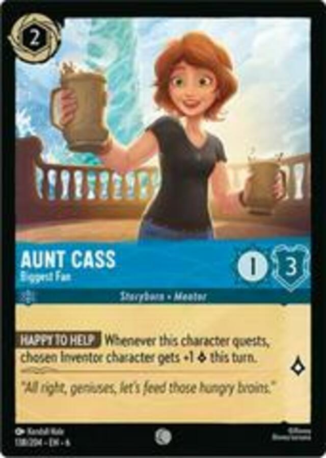 Disney Lorcana: Azurite Sea COMMON Aunt Cass - Biggest Fan #138/204