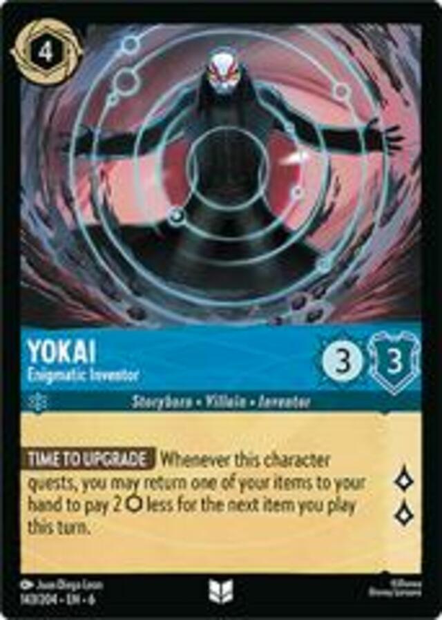 Disney Lorcana: Azurite Sea UNCOMMON Yokai - Enigmatic Inventor #143/204