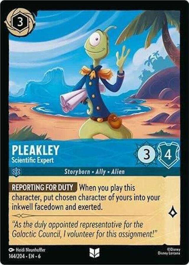 Disney Lorcana: Azurite Sea UNCOMMON Pleakley - Scientific Expert #144/204
