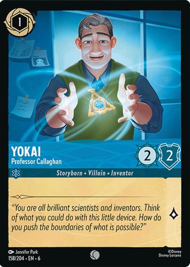 Disney Lorcana: Azurite Sea COMMON FOIL Yokai - Professor Callaghan #158/204