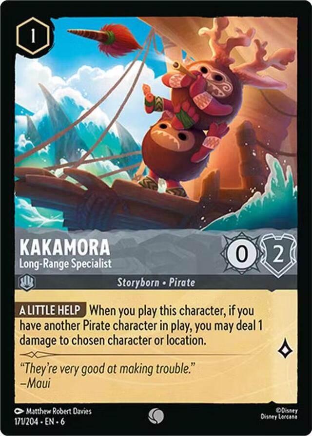 Disney Lorcana: Azurite Sea COMMON Kakamora - Long Range Specialist #171/204