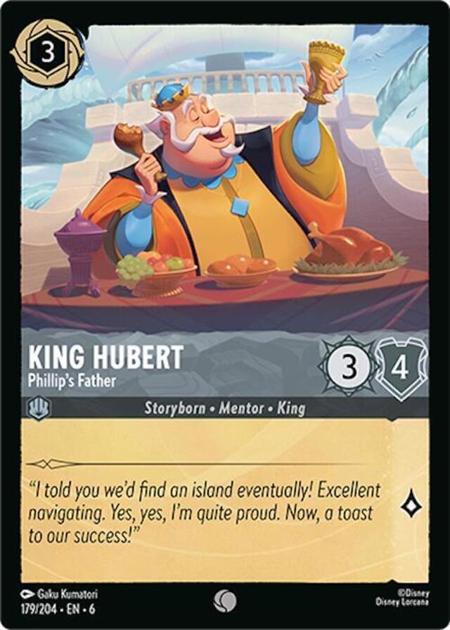 Disney Lorcana: Azurite Sea COMMON King Hubert - Phillip's Father #179/204