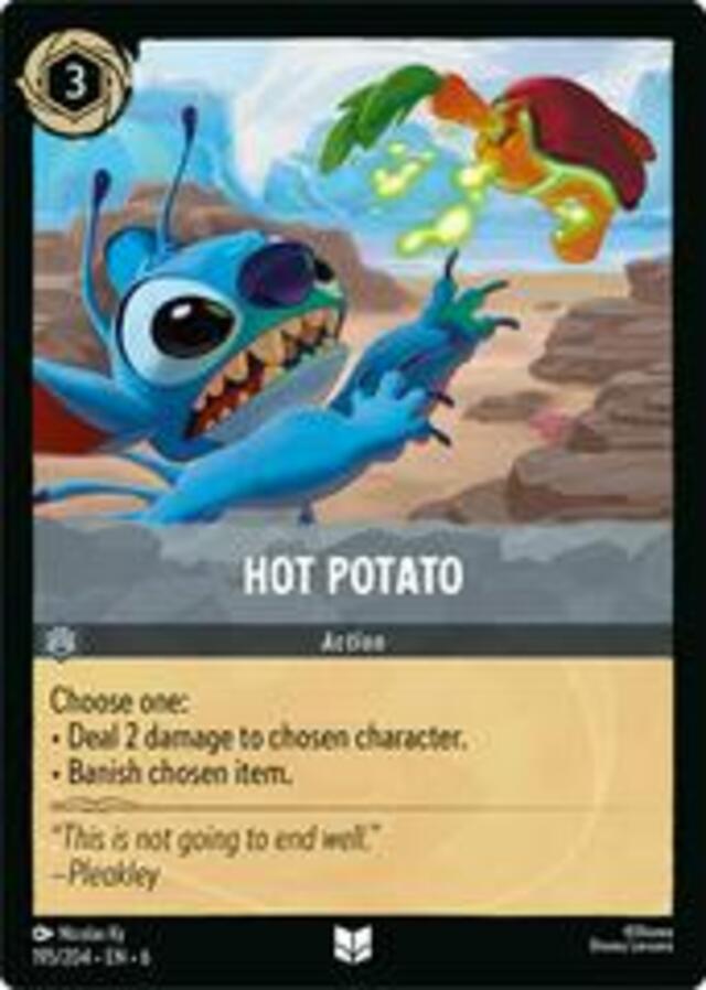 Disney Lorcana: Azurite Sea UNCOMMON Hot Potato #195/204