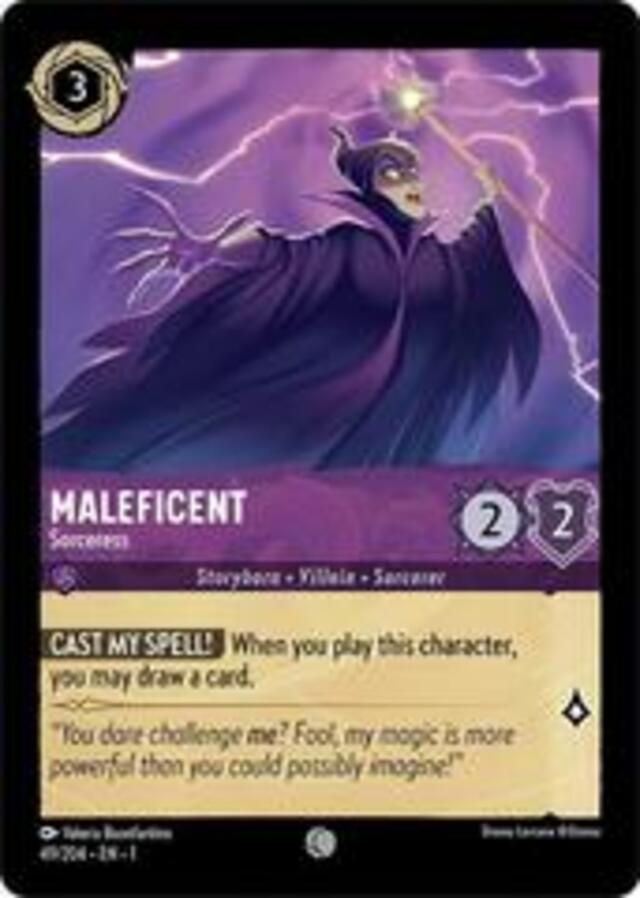 Disney Lorcana: First Chapter COMMON Maleficent - Sorceress #49/204