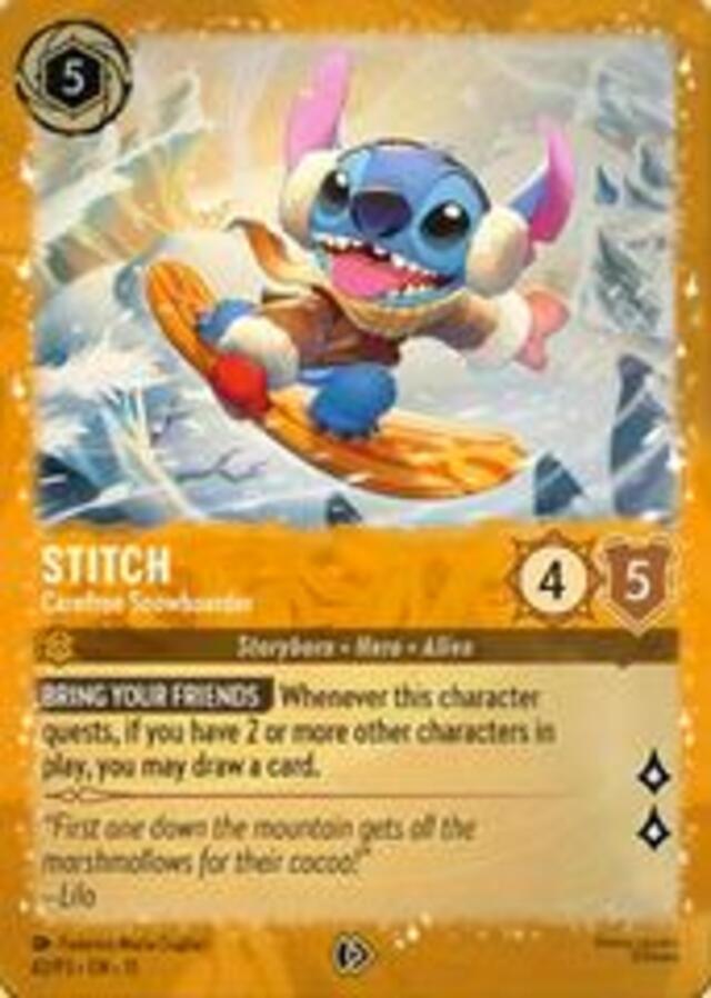 Disney Lorcana: Winterspell PROMO Stitch - Carefree Snowboarder #42/P3