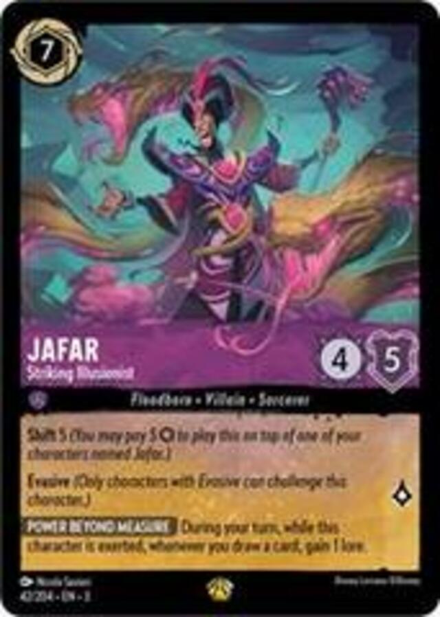 Disney Lorcana: Into The Inklands LEGENDARY Jafar - Striking Illusionist #42/204