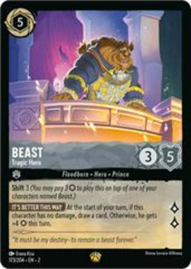 Disney Lorcana: Rise Of The Floodborn LEGENDARY Beast - Tragic Hero #173/204