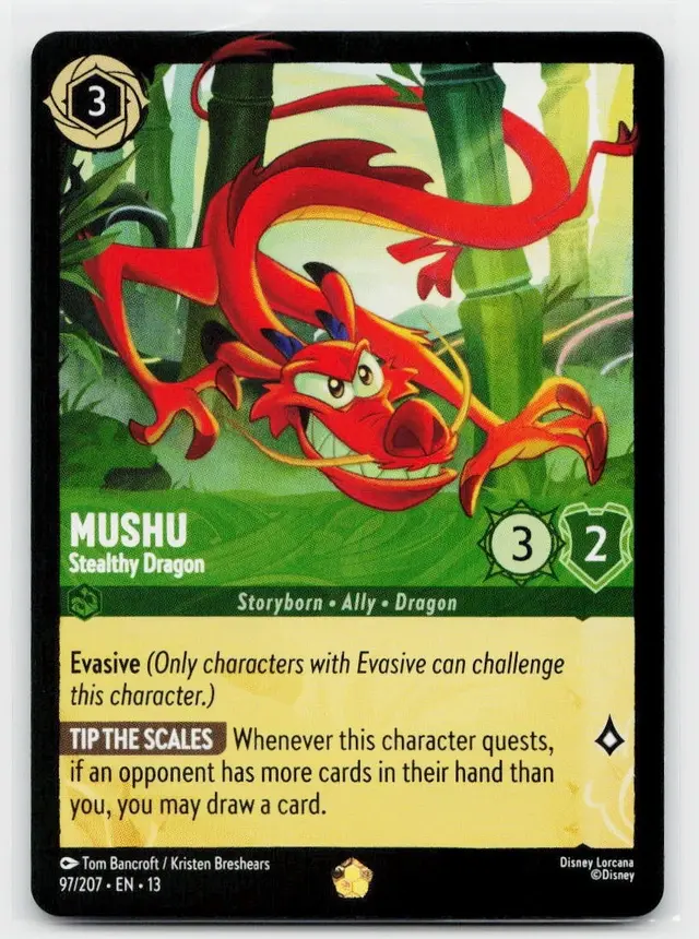 Disney Lorcana: Attack Of The Vines LEGENDARY Mushu - Stealthy Dragon #97/207