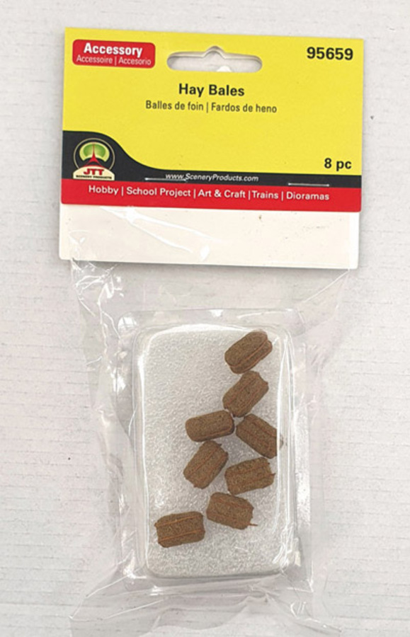 JTT 95659 JTT Scenery Hay Bales Rectangular (8pk)