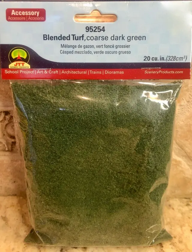 JTT 95254 JTT Scenery Dark Green Blend Coarse Turf